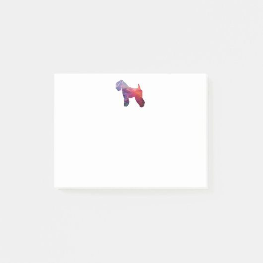 Post-it® Manteau doux roux roux Chien Geo pourpre (Devant)