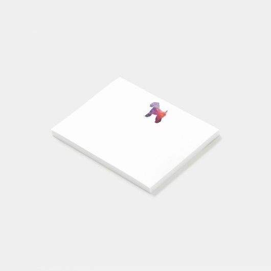 Post-it® Manteau doux roux roux Chien Geo pourpre (Incliné)