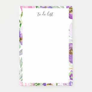 Post-it® Manuscrit floral de vue pour faire la liste