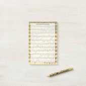 Post-it® Manuscrit pour violon Bach Chaconne Nom personnali (Sur un bureau)
