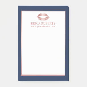 Post-it® Maquillage Artiste Rose Lips d'or Marine moderne B