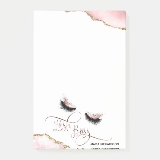 Post-it® Maquillage de la ceinture Eyebros yeux Lashes rose (Devant)