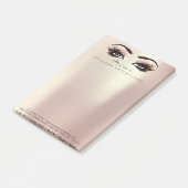 Post-it® Maquillage Lashes Nom du Rose Numéro de téléphone  (Incliné)