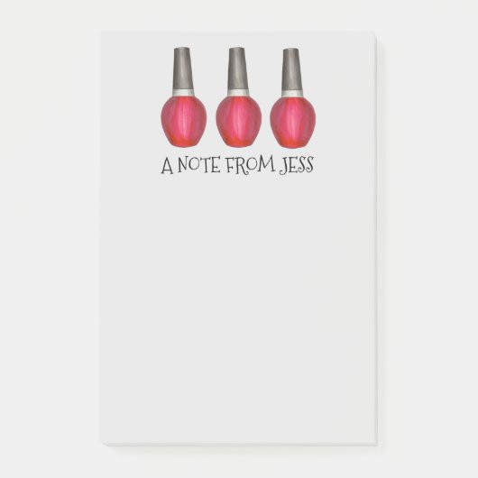 Post-it® Maquillage polonais à ongle rouge Mode Beauté Post (Devant)