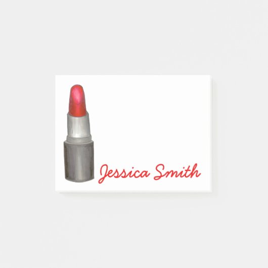 Post-it® Maquillage Rouge Lipstick personnalisé Beauté Post (Devant)