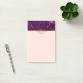 Post-it® Marbre Abstrait moderne violet et or (Bureau)