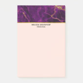 Post-it® Marbre Abstrait moderne violet et or (Devant)