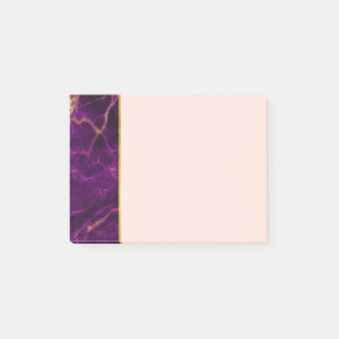 Post-it® Marbre Abstrait moderne violet et or