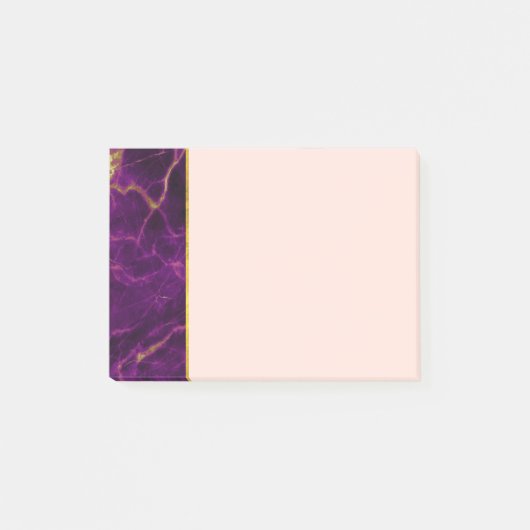 Post-it® Marbre Abstrait moderne violet et or (Devant)