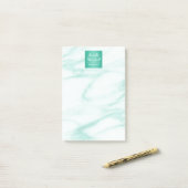 Post-it® Marbre Albâtre Turquoise Professionnel (Sur un bureau)