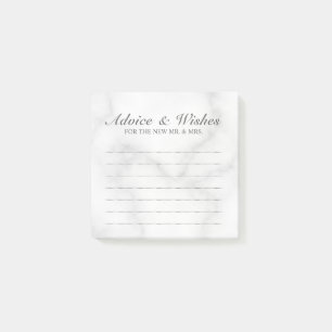 Post-it® Marbre blanc classique Mariage Conseils et souhait