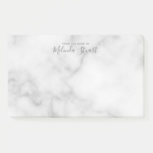 Post-it® Marbre blanc de script moderne professionnel