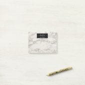 Post-it® Marbre blanc et gris personnalisé (Sur un bureau)