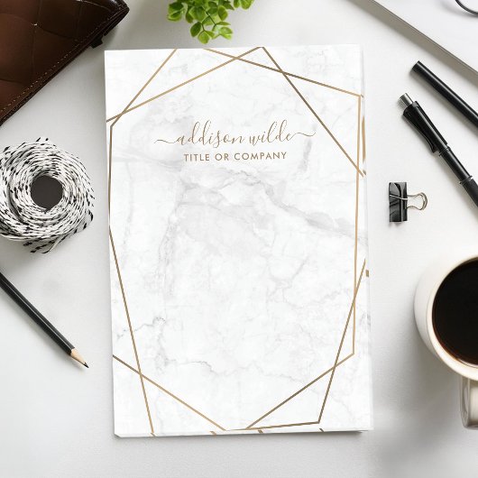 Post-it® Marbre blanc géométrique Or Abstrait