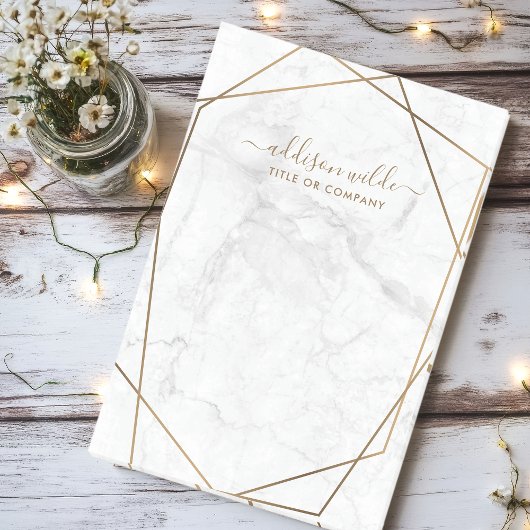 Post-it® Marbre blanc géométrique Or Abstrait