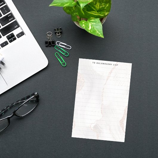 Post-it® Marbre blanc marbré élégant moderne doublé