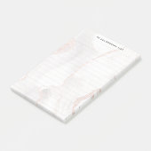 Post-it® Marbre blanc marbré élégant moderne doublé (Incliné)