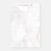 Post-it® Marbre blanc marbré élégant moderne doublé (Devant)