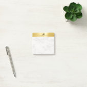 Post-it® Marbre blanc tendance Elégant Design Or Moderne (Bureau)