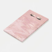 Post-it® Marbre de maquillage Lashes Rose Nom Web Téléphone (Incliné)