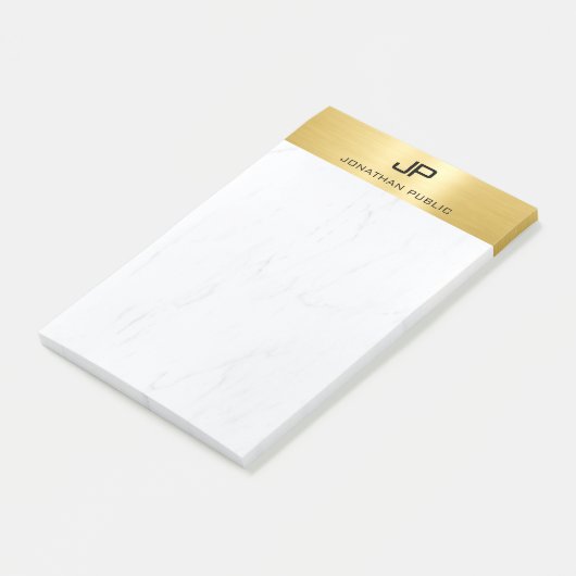 Post-it® Marbre d'or Créatif Simple Design Moderne Plain (Incliné)