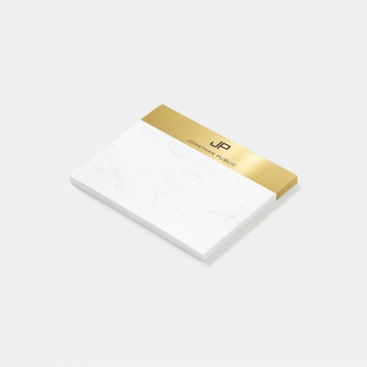 Post-it® Marbre d'or Elégant Simple Design moderne Plain (Incliné)