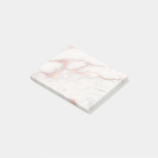 Post-it® marbre d'or rose élégant (Incliné)