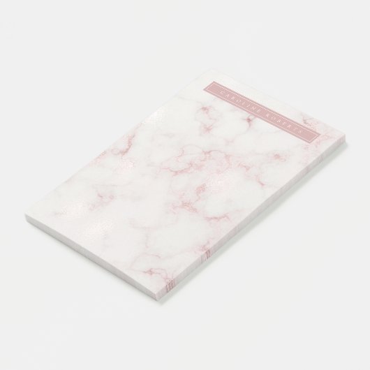 Post-it® Marbre doré rose moderne (Incliné)