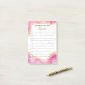 Post-it® Marbre Glam Personnalisé Rose Gold Élégant À Faire (Sur un bureau)