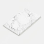 Post-it® Marbre moderne de monogramme (Incliné)