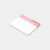 Post-it® Marbre moderne rose, blanc et or (Incliné)