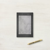 Post-it® Marbre moderne simple noir (Sur un bureau)