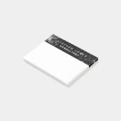 Post-it® Marbre noir moderne et élégant (Incliné)