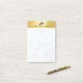 Post-it® Marbre or élégant Modèle design moderne simple (Sur un bureau)