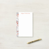 Post-it® Marbre Or Rose et Blanc, Nom ou Titre (Sur un bureau)
