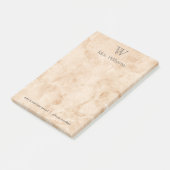 Post-it® Marbre personnalisé avec monogramme (Incliné)