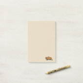 Post-it® Marche à main Brown Grizzly Ours (Sur un bureau)