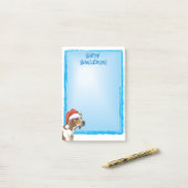 Post-it® Marcheur heureux de Howlidays Treeing (Sur un bureau)