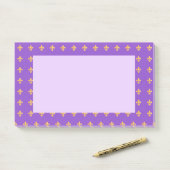 Post-it® Mardi Gras Carnaval Arlequin Gold Fleur de Lis (Sur un bureau)