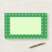 Post-it® Mardi Gras Carnaval Arlequin Gold Fleur de Lis (Sur un bureau)