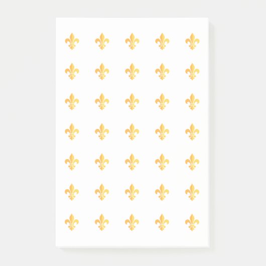 Post-it® Mardi Gras Carnaval Arlequin Gold Fleur de Lis (Devant)