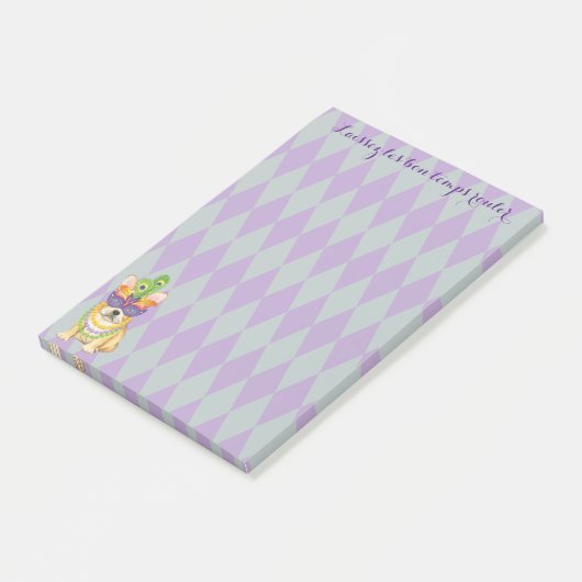 Post-it® Mardi gras Frenchie (Incliné)