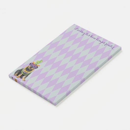 Post-it® Mardi Gras Rottweiler (Incliné)