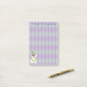 Post-it® Mardi gras Westie (Sur un bureau)