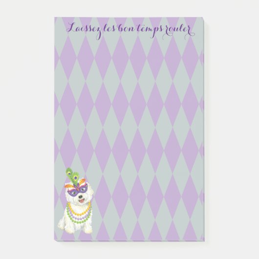 Post-it® Mardi gras Westie (Devant)