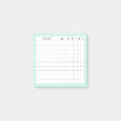 Post-it® Margaret Collection Habit Tracker dans Mint (Devant)