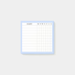 Post-it® Margaret Collection Habit Tracker en bleu