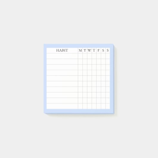 Post-it® Margaret Collection Habit Tracker en bleu (Devant)