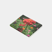 Post-it® marguerite rouge orangé fleuri, jardin de fleurs r (Incliné)