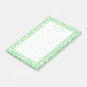 Post-it® Marguerites de printemps vertes boho (Incliné)